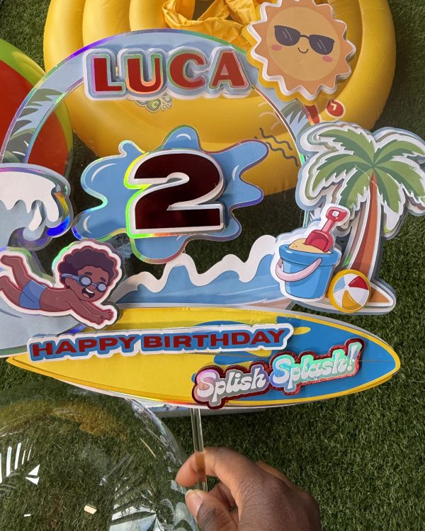 Splish Splash Cake Topper view 2